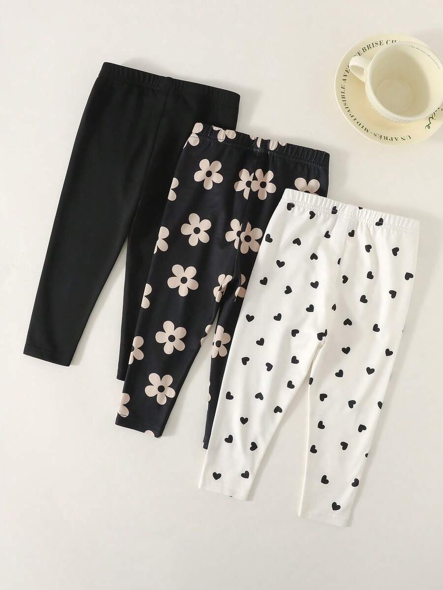Kit com 3 Leggings para Meninas Bebês