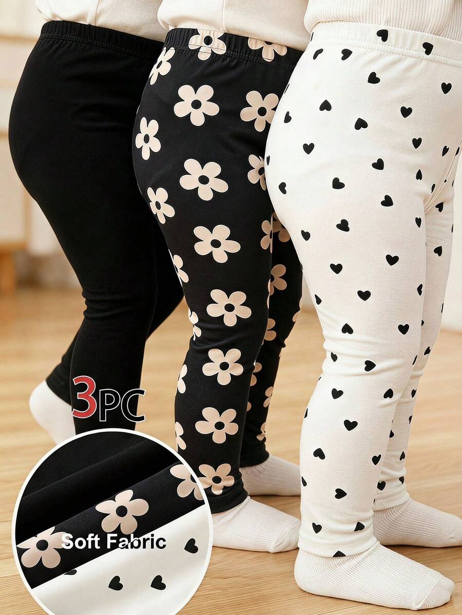 Kit com 3 Leggings para Meninas Bebês