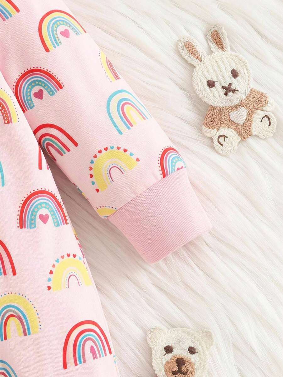 Pijama Macacão Estampado com Zíper · Arco-íris 