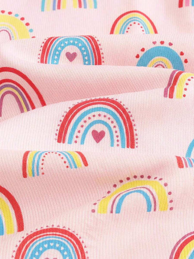 Pijama Macacão Estampado com Zíper · Arco-íris 