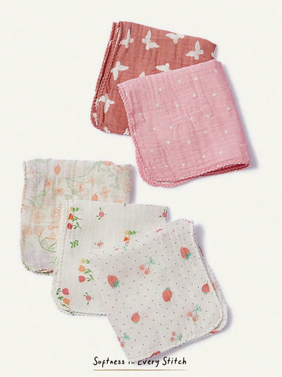 Kit com 5 Paninhos de Boca Estampados