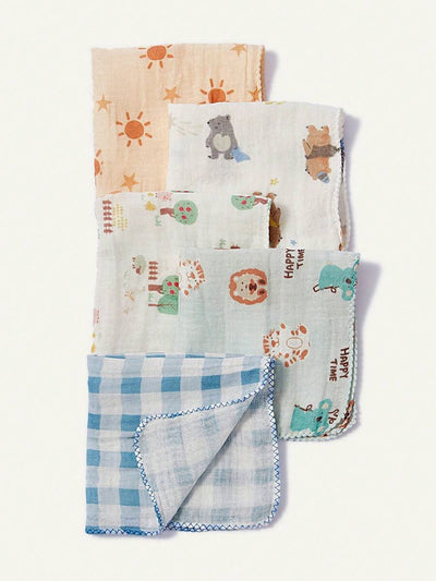 Kit com 5 Paninhos de Boca Estampados