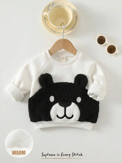 Moletons Bebê Bichinhos · Urso preto e branco 