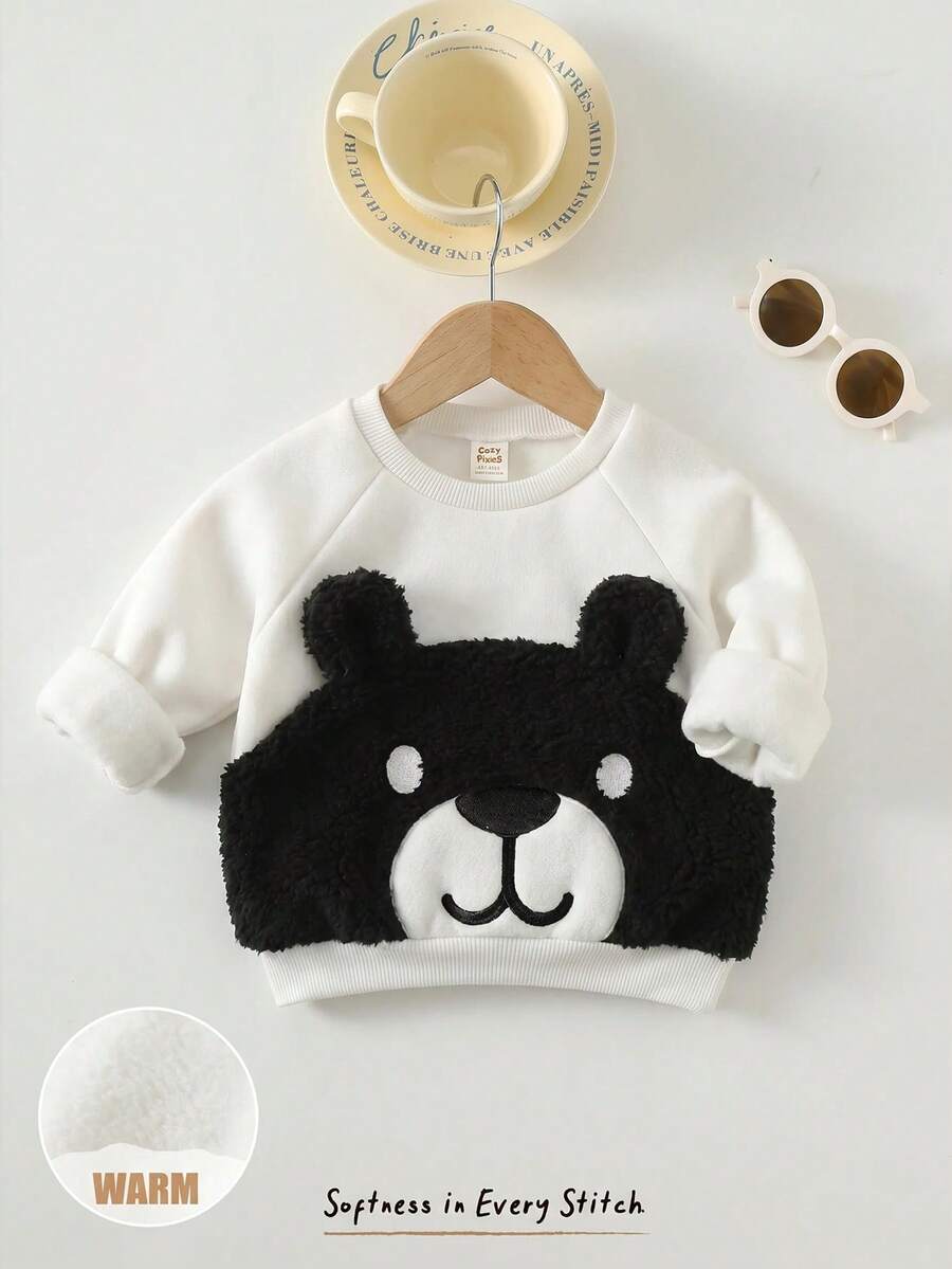 Moletons Bebê Bichinhos · Urso preto e branco 