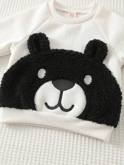 Moletons Bebê Bichinhos · Urso preto e branco 