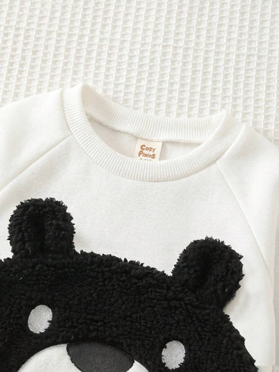 Moletons Bebê Bichinhos · Urso preto e branco 