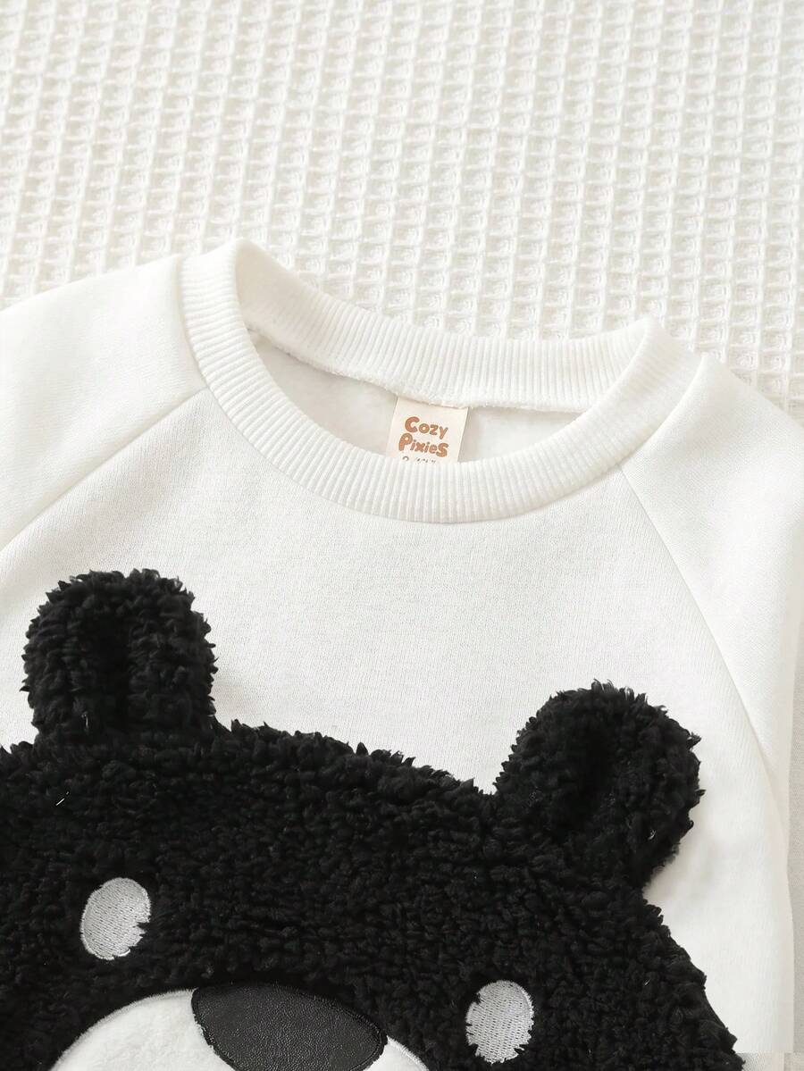 Moletons Bebê Bichinhos · Urso preto e branco 