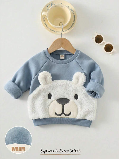 Moletons Bebê Bichinhos · Urso polar azul 