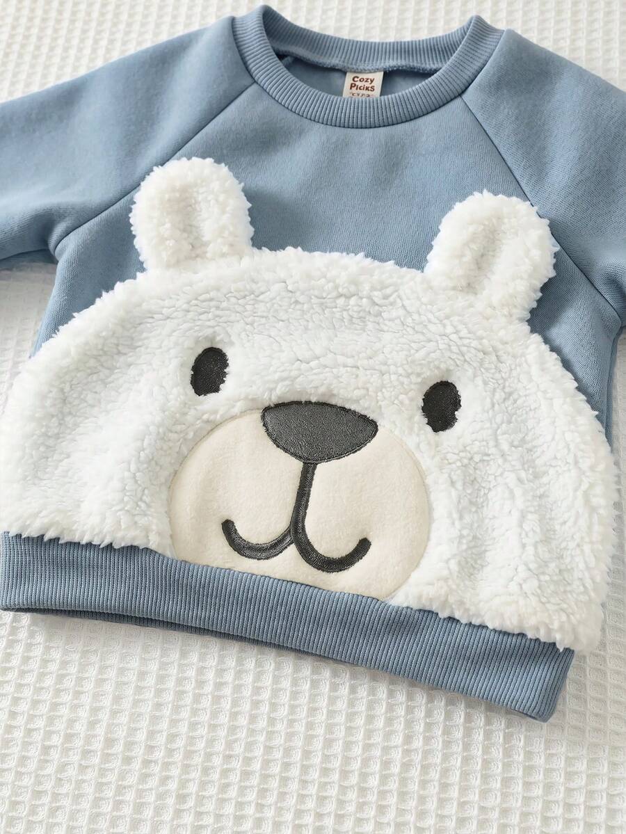 Moletons Bebê Bichinhos · Urso polar azul 