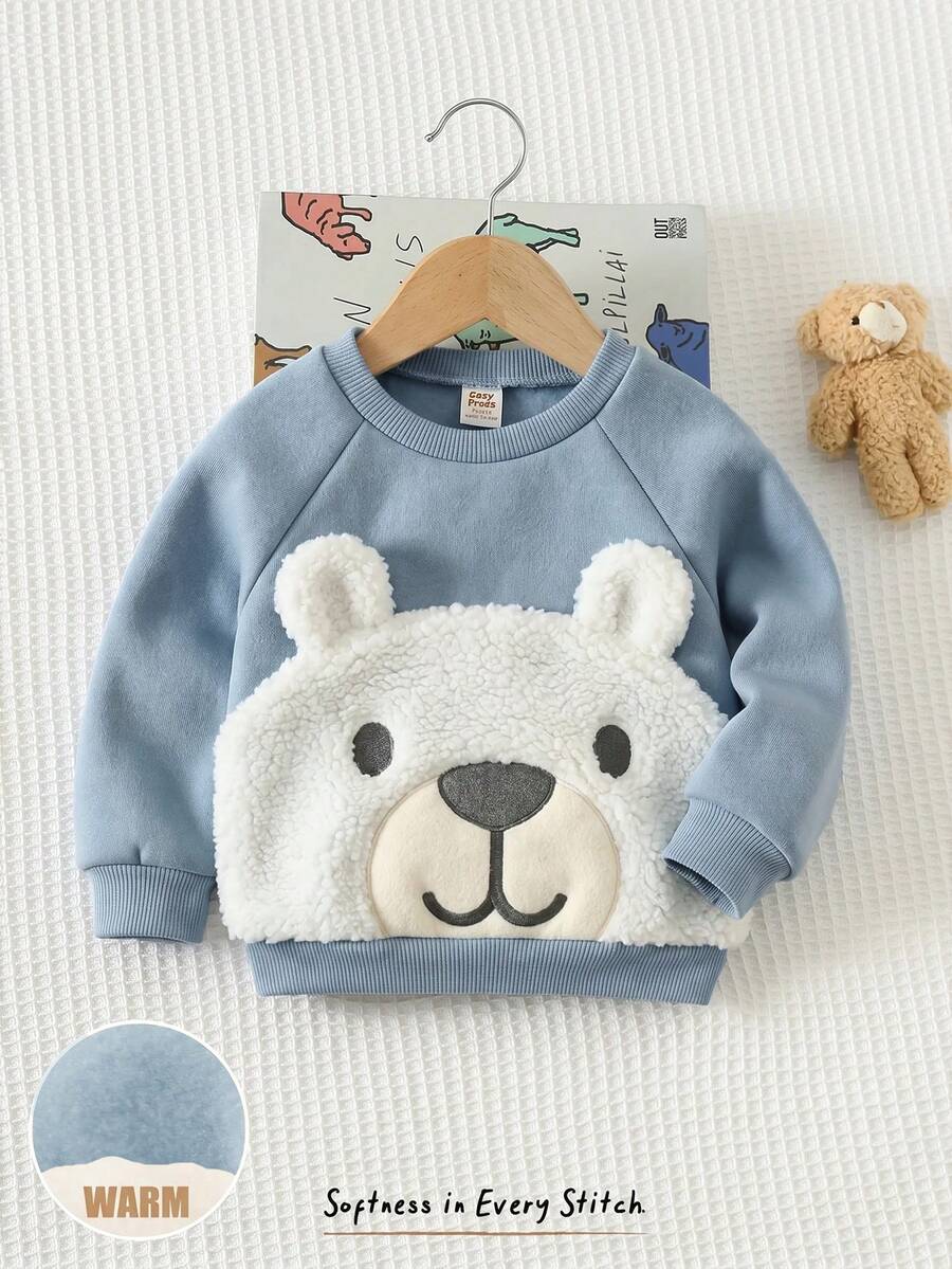 Moletons Bebê Bichinhos · Urso polar azul 