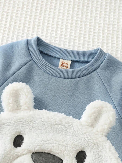 Moletons Bebê Bichinhos · Urso polar azul 