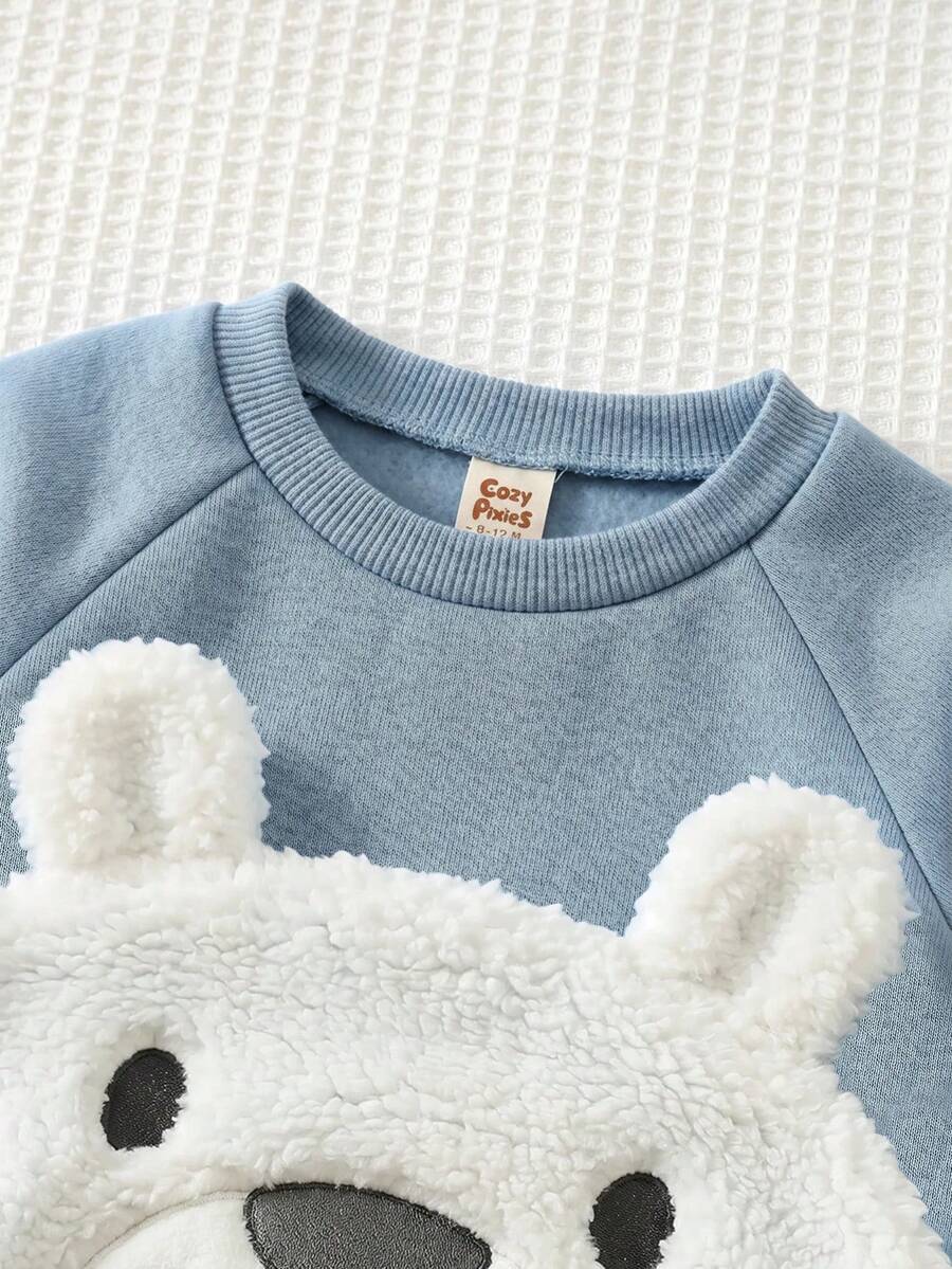 Moletons Bebê Bichinhos · Urso polar azul 