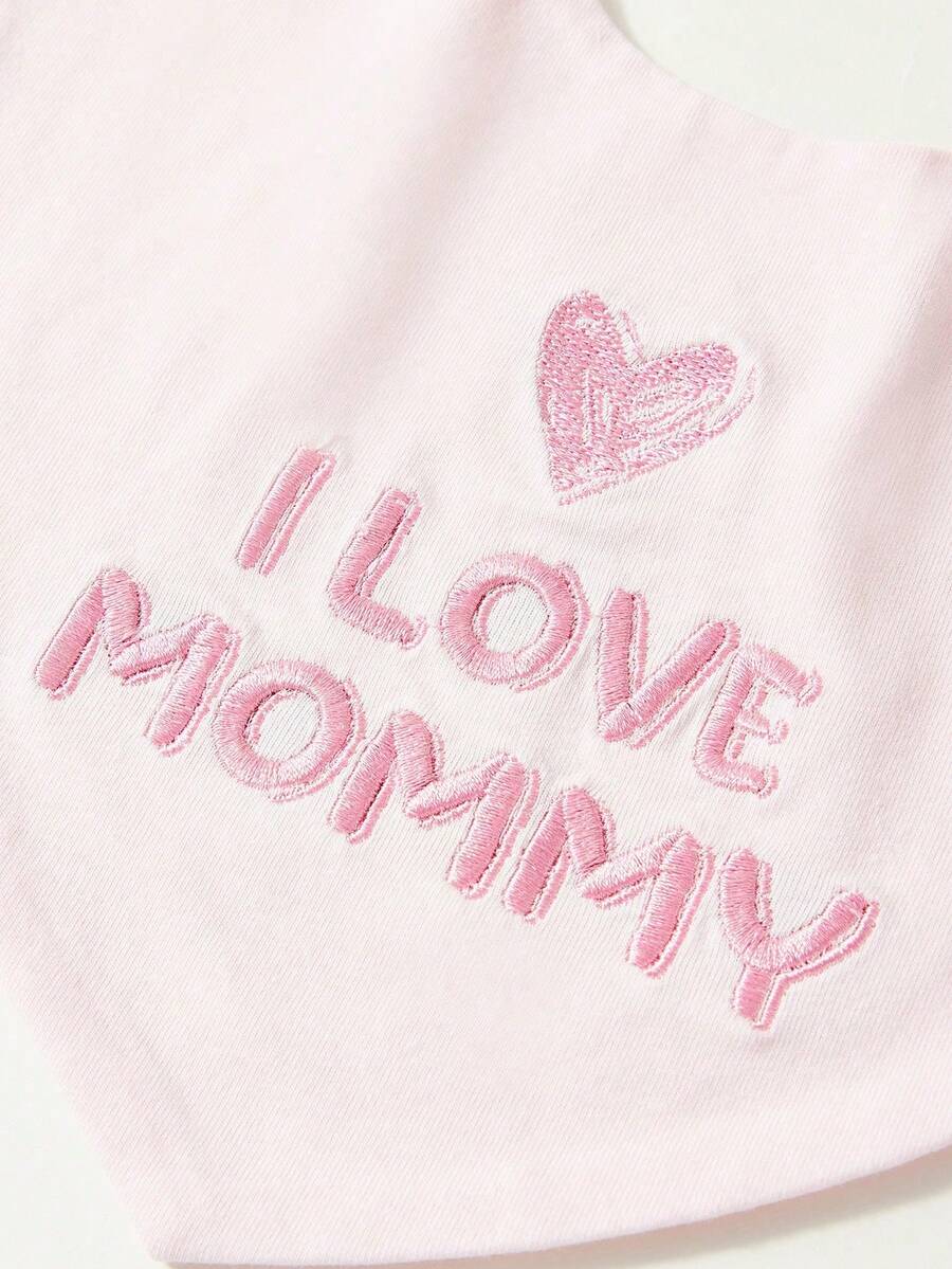 Kit com 4 Babadores de Tecido para Bebê · Amor e arco-íris rosa 