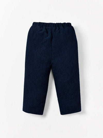 Calça reta com bolsos para bebê · Azul Marinho 