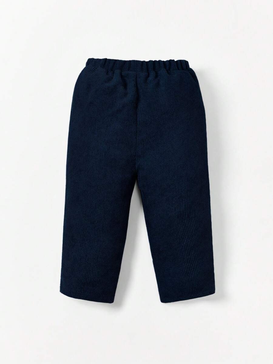 Calça reta com bolsos para bebê · Azul Marinho 
