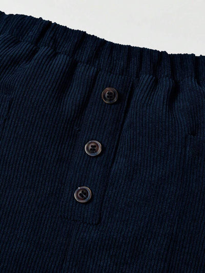 Calça reta com bolsos para bebê · Azul Marinho 