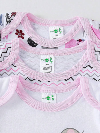 Conjunto com 3 Bodies para Bebê Menina · Rosa Bebê 