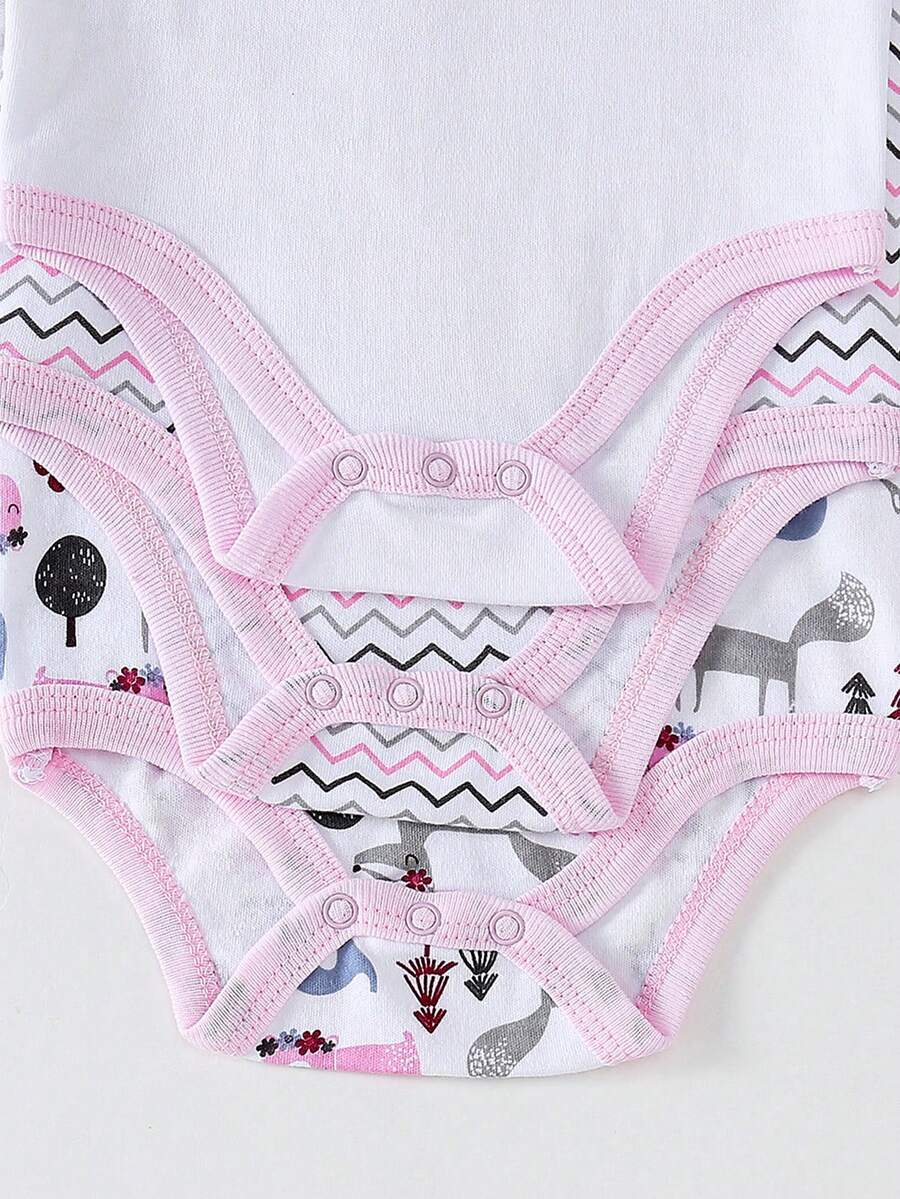 Conjunto com 3 Bodies para Bebê Menina · Rosa Bebê 