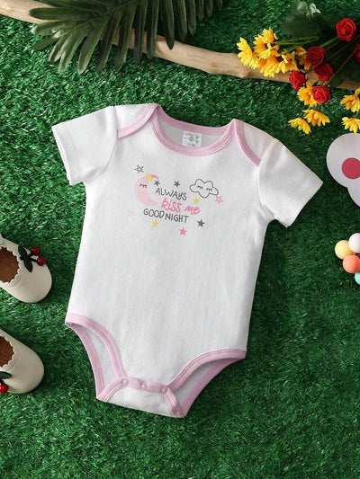 Conjunto com 3 Bodies para Bebê Menina · Rosa chiclete 