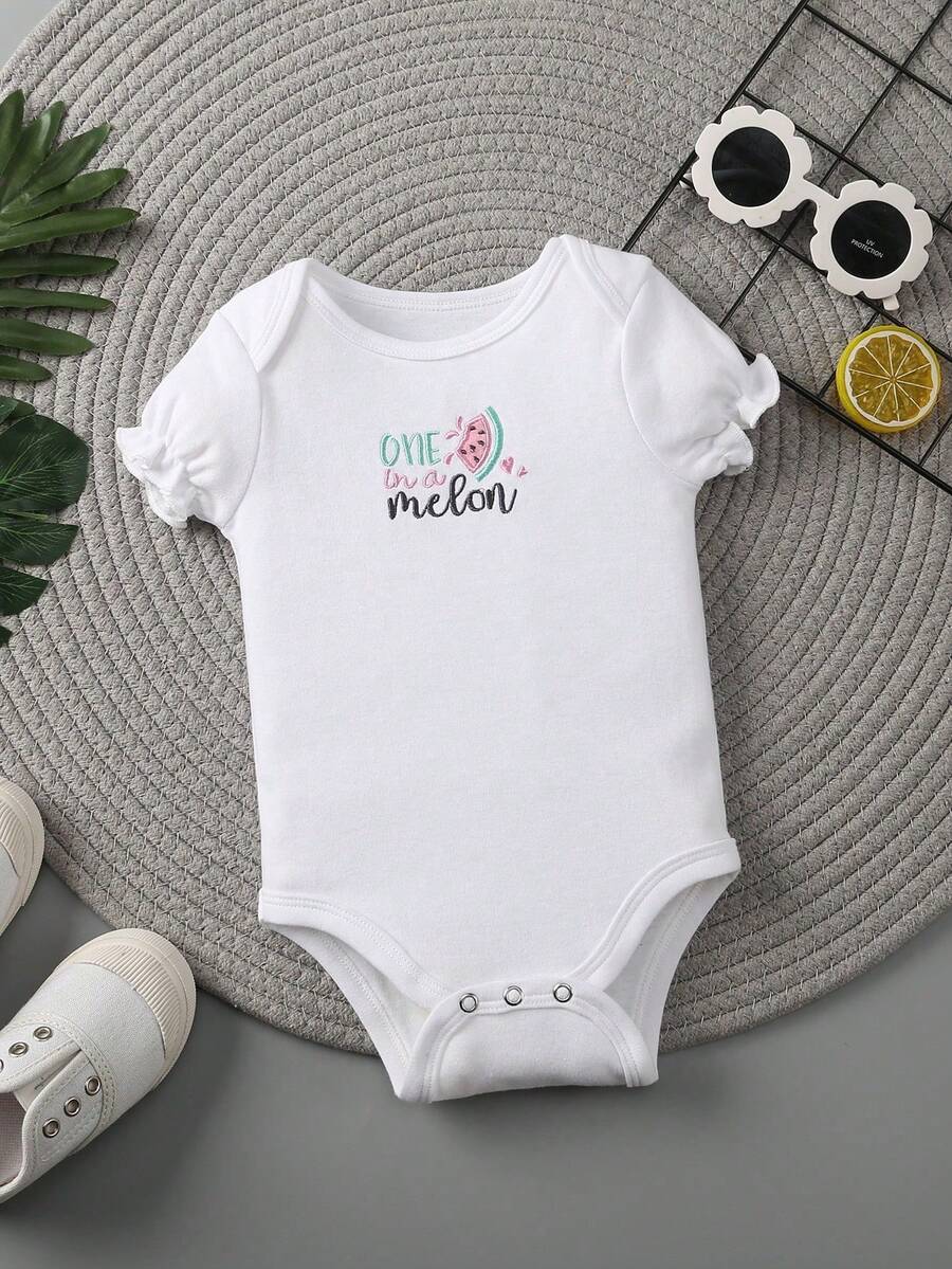 Conjunto com 3 Bodies para Bebê Menina · Branco 