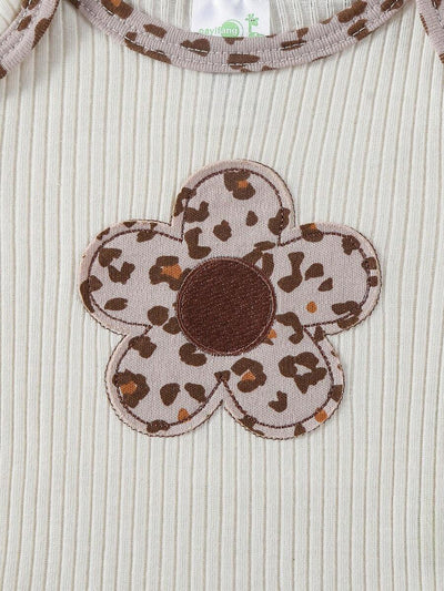 Conjunto com 3 Bodies para Bebê Menina · Caramelo 