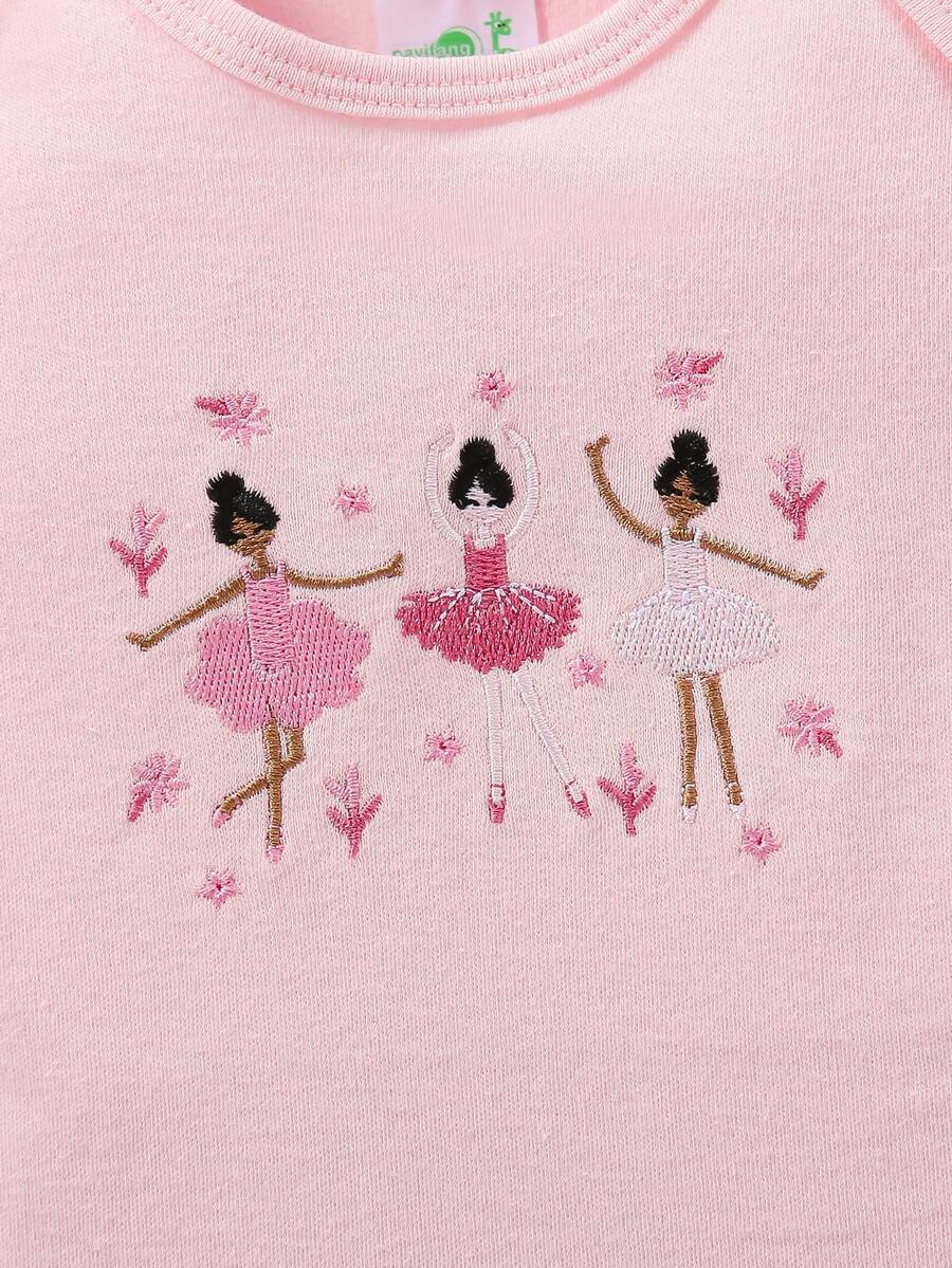 Conjunto com 3 Bodies para Bebê Menina · Fúcsia 
