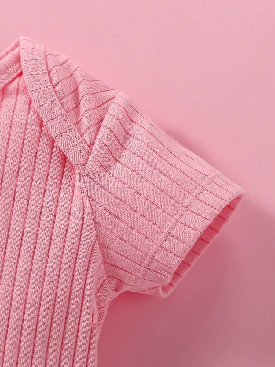 Conjunto com 3 Bodies para Bebê Menina · Fúcsia 