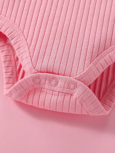 Conjunto com 3 Bodies para Bebê Menina · Fúcsia 
