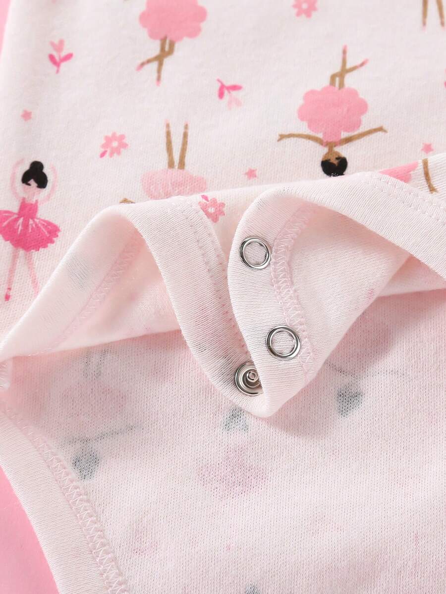 Conjunto com 3 Bodies para Bebê Menina · Fúcsia 