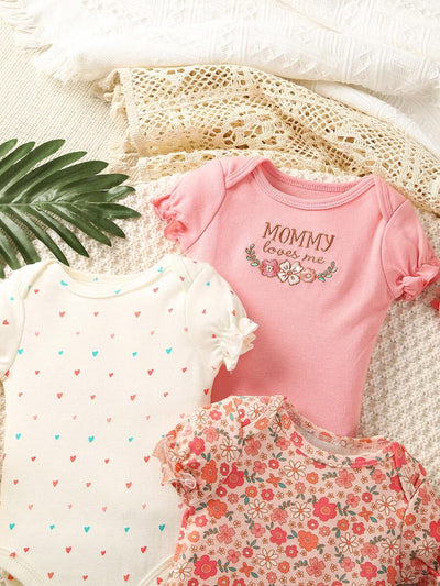 Conjunto com 3 Bodies para Bebê Menina · Melancia 