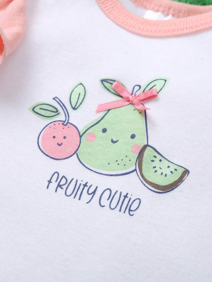Conjunto com 3 Bodies para Bebê Menina · Verde Limão 