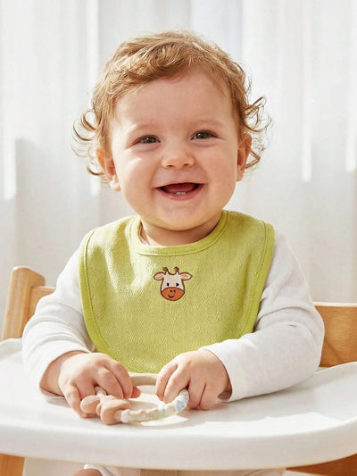Kit com 4 Babadores de Tecido para Bebê · Ursinho e girafa 