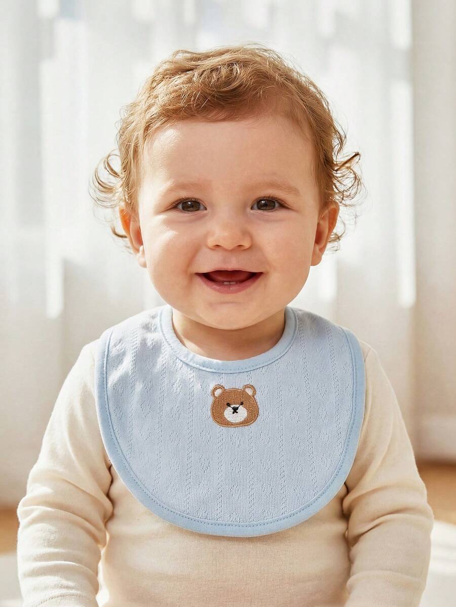 Kit com 4 Babadores de Tecido para Bebê · Ursinho e girafa 
