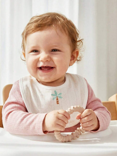 Kit com 4 Babadores de Tecido para Bebê · Ursinho e girafa 