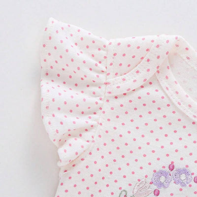 Conjunto com 3 Bodies para Bebê Menina · Lavanda 