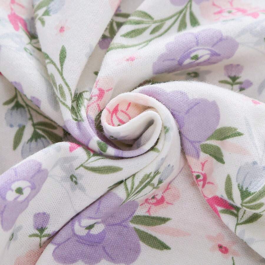 Conjunto com 3 Bodies para Bebê Menina · Lavanda 