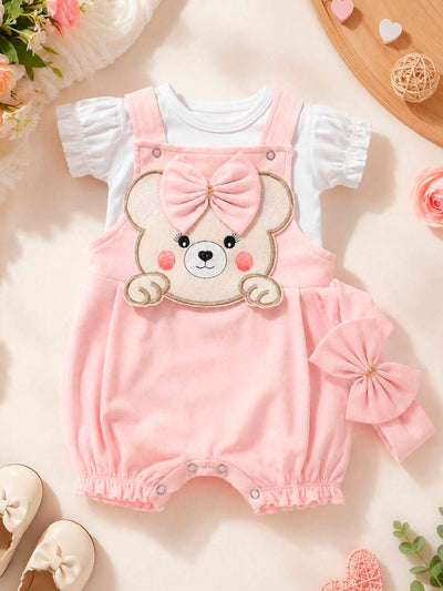 Conjunto Bebê Menina em Algodão · Rosa Bebê 
