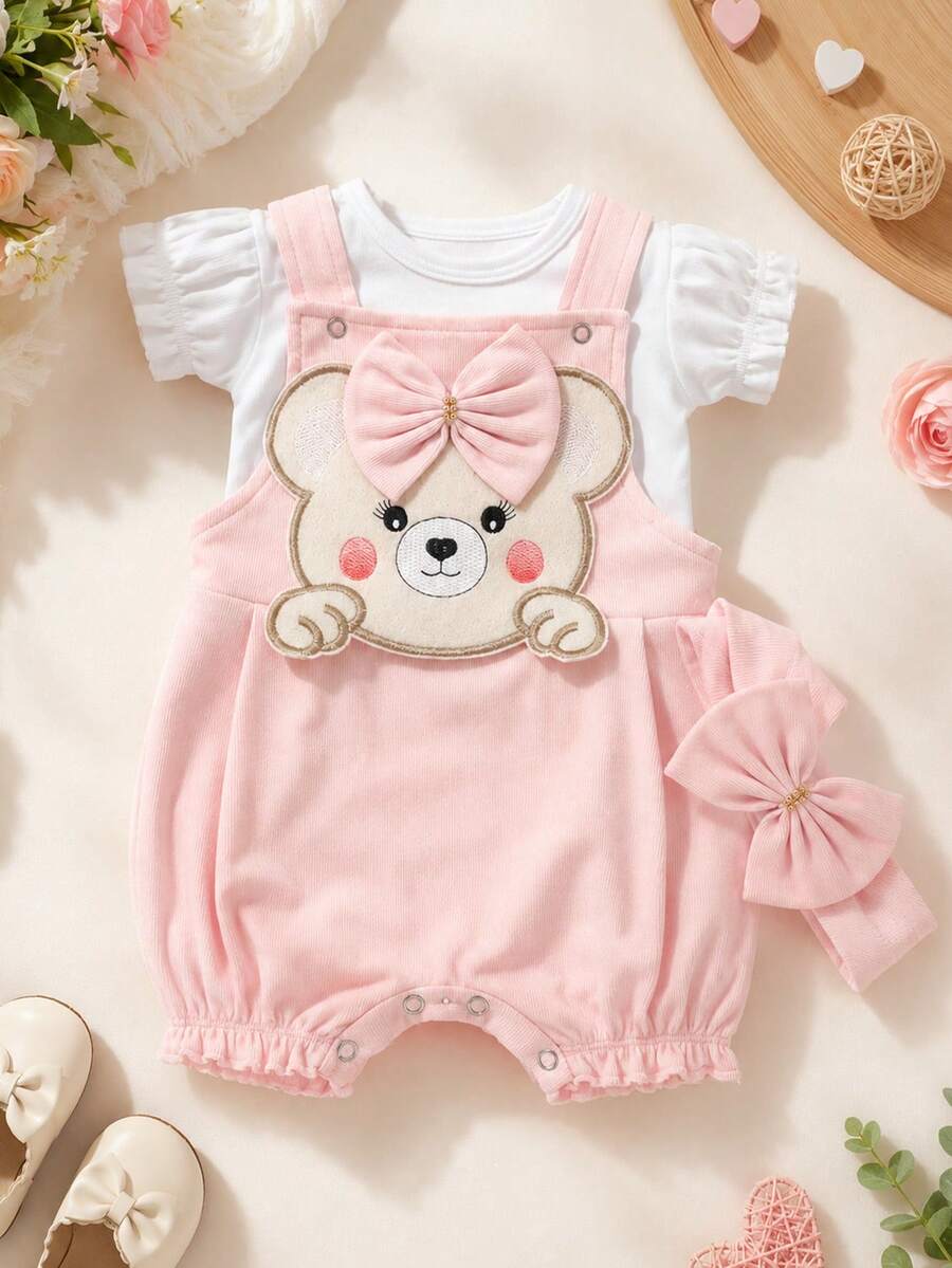 Conjunto Bebê Menina em Algodão · Rosa Bebê 