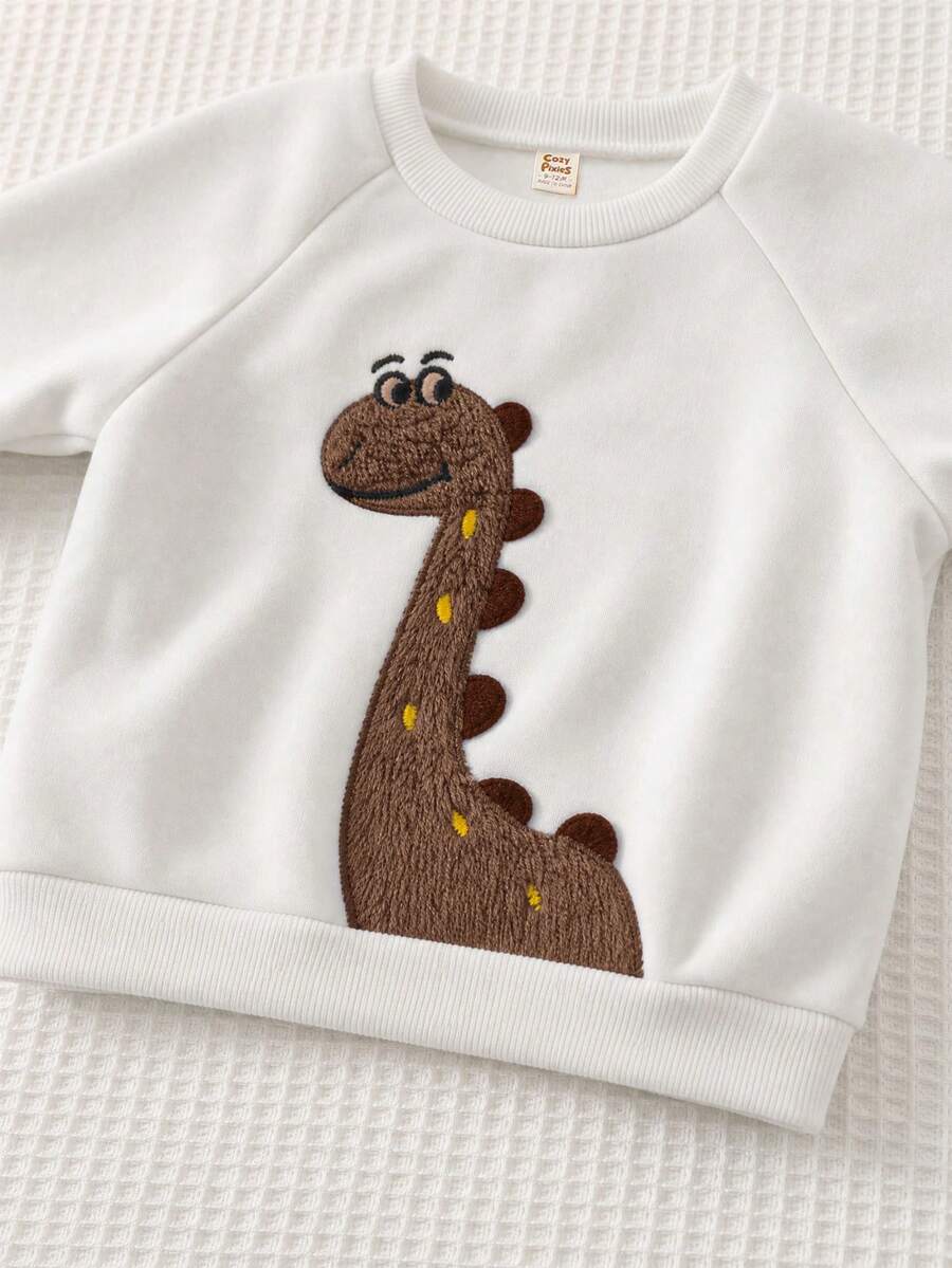 Moletons Bebê Bichinhos · Dino marrom 