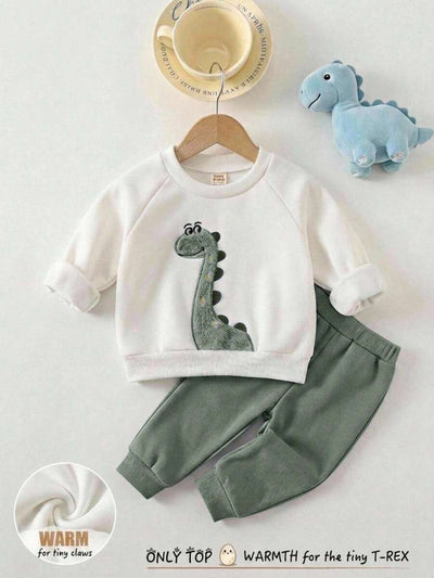 Moletons Bebê Bichinhos · Dino verde 