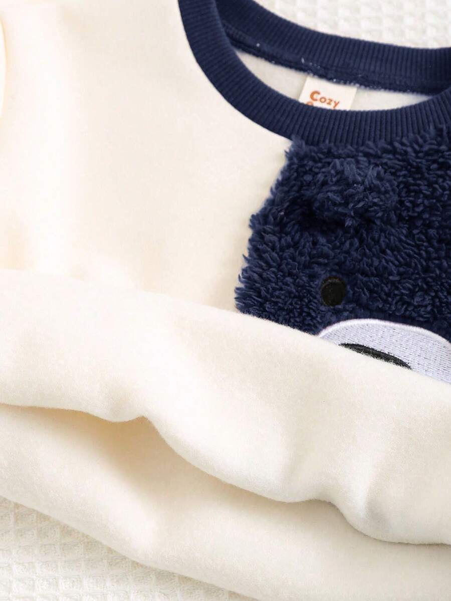 Moletons Bebê Bichinhos · Urso azul marinho e branco 