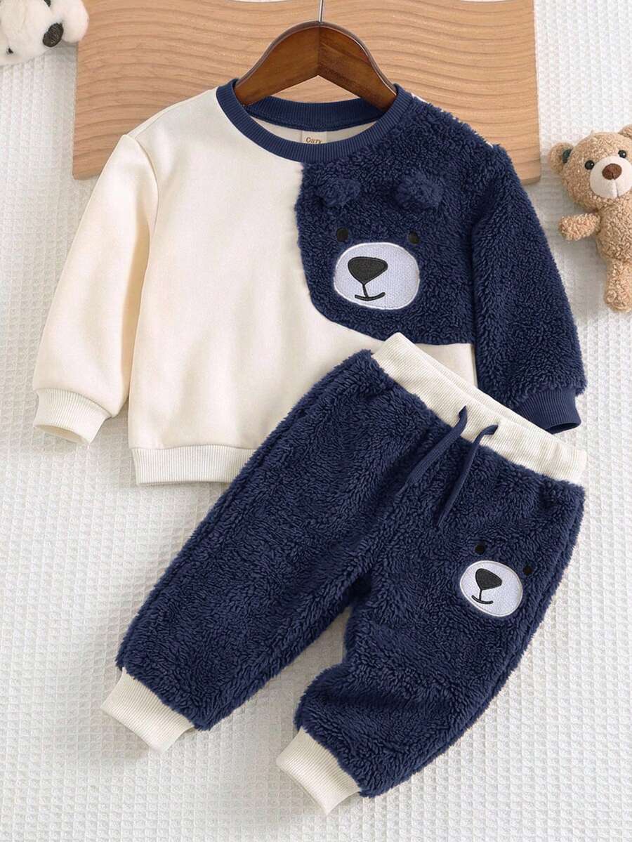 Moletons Bebê Bichinhos · Urso azul marinho e branco 