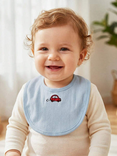 Kit com 4 Babadores de Tecido para Bebê · Patinho e carro 