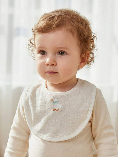 Kit com 4 Babadores de Tecido para Bebê · Patinho e carro 