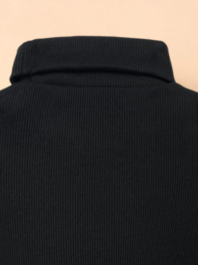 Body de Manga Longa para Bebê · Preto com gola alta 