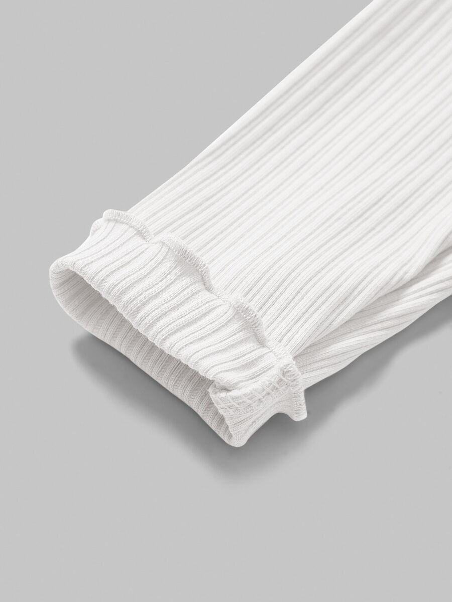 Kit com 4 leggings tricotadas com babados