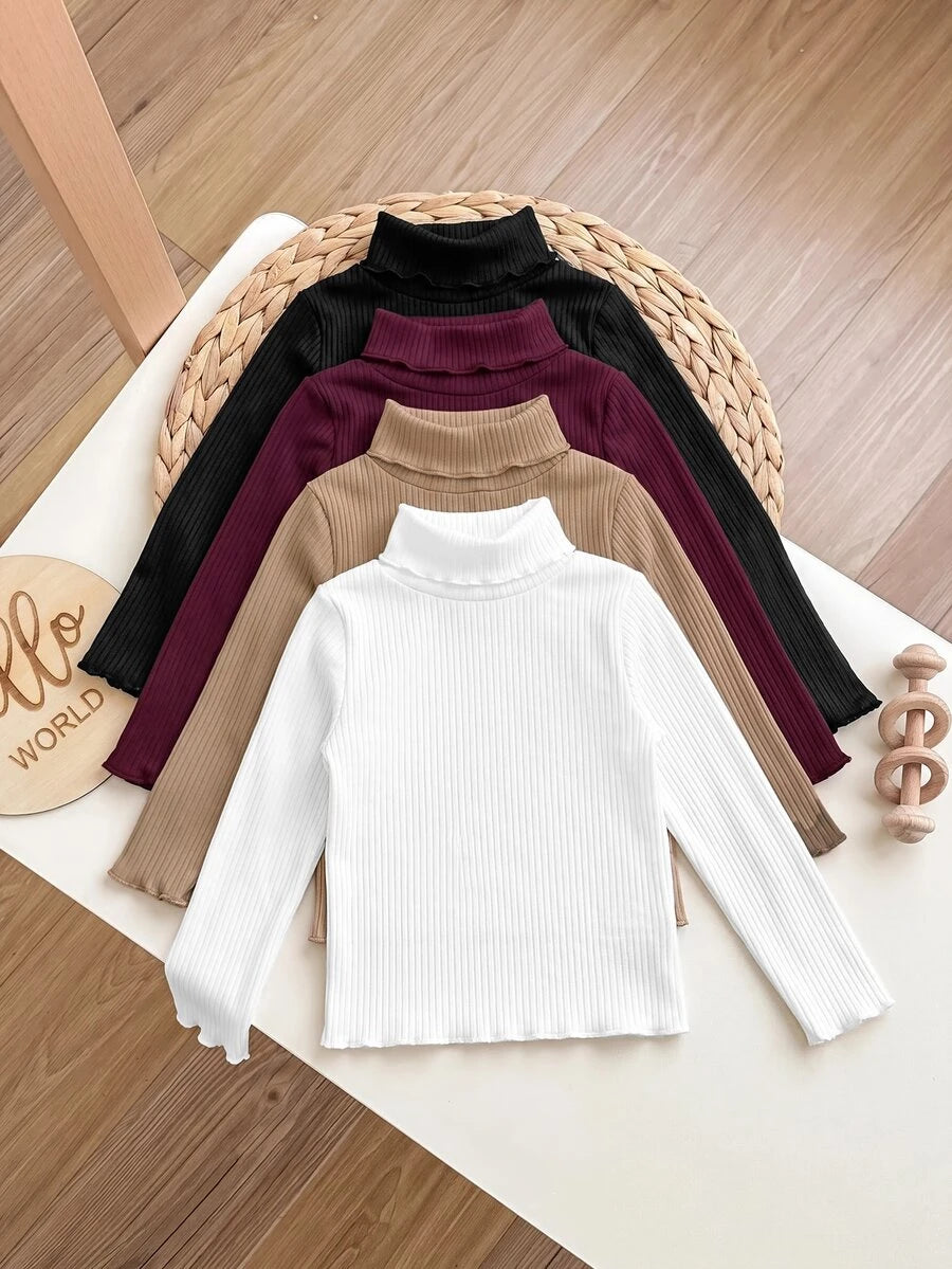 Kit com 4 camisetas de gola alta para bebê