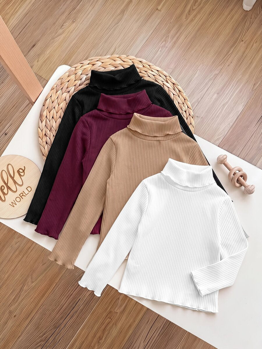 Kit com 4 camisetas de gola alta para bebê
