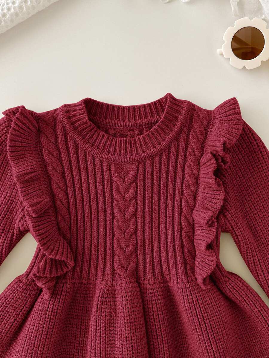 Vestido de Malha para Bebê Menina