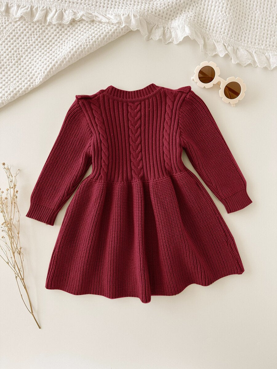 Vestido de Malha para Bebê Menina